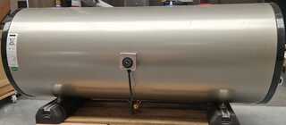 Buffervat RVS met tapspiraal 300L horizontaal Let op: Foto is demo mod